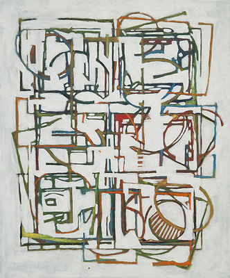 Found Labyrinth 40X48 Acrylic on canvas 2011
